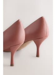 Rose Pink Forever Comfort® Leather Pointed Toe Heeled Court Shoes - Image 5 of 9