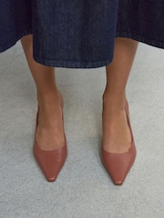 Rose Pink Forever Comfort® Leather Pointed Toe Heeled Court Shoes - Image 8 of 9