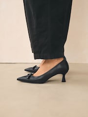 Black Forever Comfort® Bow Court Heels - Image 3 of 9