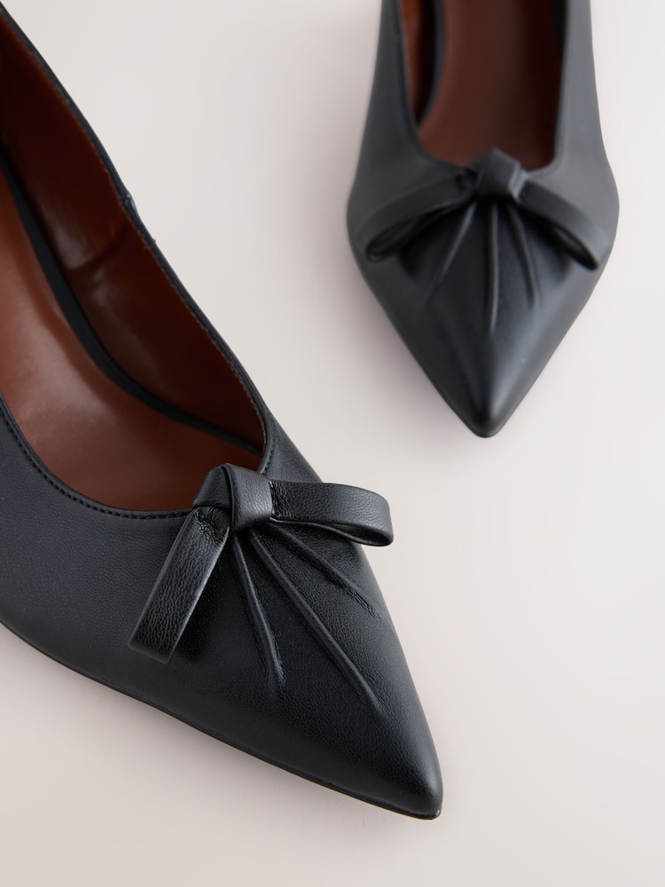Black Forever Comfort® Bow Court Heels - Image 9 of 9