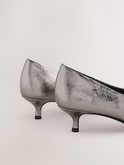 Pewter Standard/Wide Fit Forever Comfort® Point Toe Low Kitten Heels - Image 9 of 9