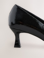 Black Patent Forever Comfort® Chain Trim Pointed Court Heels - Image 8 of 10