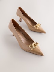 Camel Forever Comfort® Chain Trim Pointed Court Heels - Image 11 of 11
