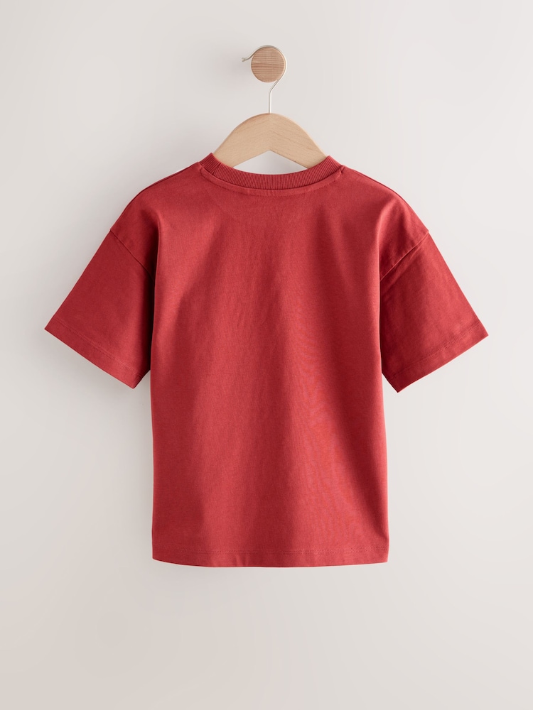 Rust Red Relaxed Fit Short Sleeve 100% Cotton T-Shirt (3-17yrs) - Image 2 of 4