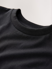 Black Relaxed Fit Short Sleeve 100% Cotton T-Shirt (3-17yrs) - Image 3 of 4