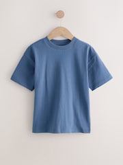 Mid Blue Relaxed Fit Short Sleeve 100% Cotton T-Shirt (3-17yrs) - Image 1 of 4