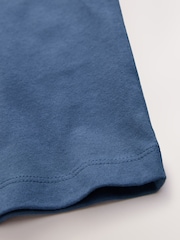 Mid Blue Relaxed Fit Short Sleeve 100% Cotton T-Shirt (3-17yrs) - Image 4 of 4