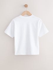 White Relaxed Fit Short Sleeve 100% Cotton T-Shirt (3-17yrs) - Image 2 of 4