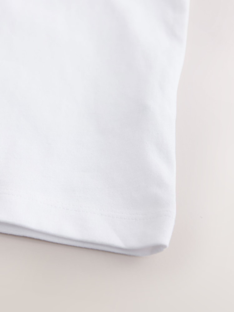 White Relaxed Fit Short Sleeve 100% Cotton T-Shirt (3-17yrs) - Image 4 of 4