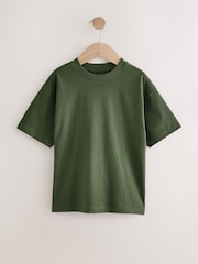 Khaki Green Relaxed Fit Short Sleeve 100% Cotton T-Shirt (3-17yrs) - Image 1 of 4