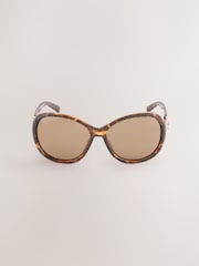 Carapaça de tartaruga marrom - Wrap Around Sunglasses - Imagem 2 de 4