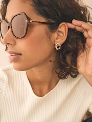 Tortoiseshell Brown Large Sunglasses - Image 2 of 5