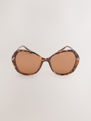Tortoiseshell Brown Large Sunglasses - Image 3 of 5