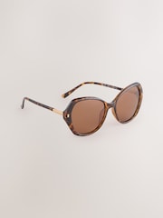Tortoiseshell Brown Large Sunglasses - Image 4 of 5