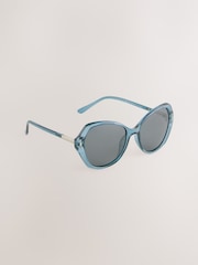 Teal Blue Large Sunglasses - Image 2 of 4