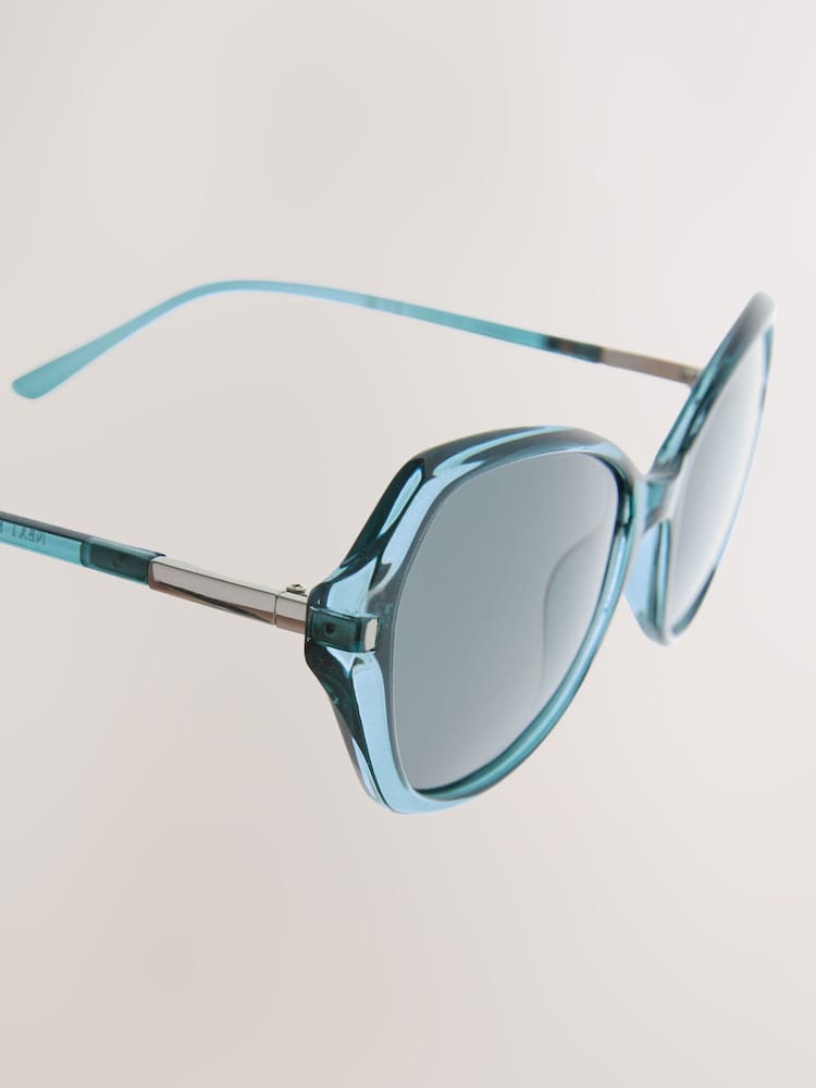 Teal Blue Large Sunglasses - Image 4 of 4