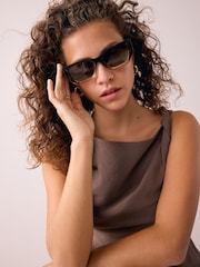 Brown Square Sunglasses - Image 4 of 7