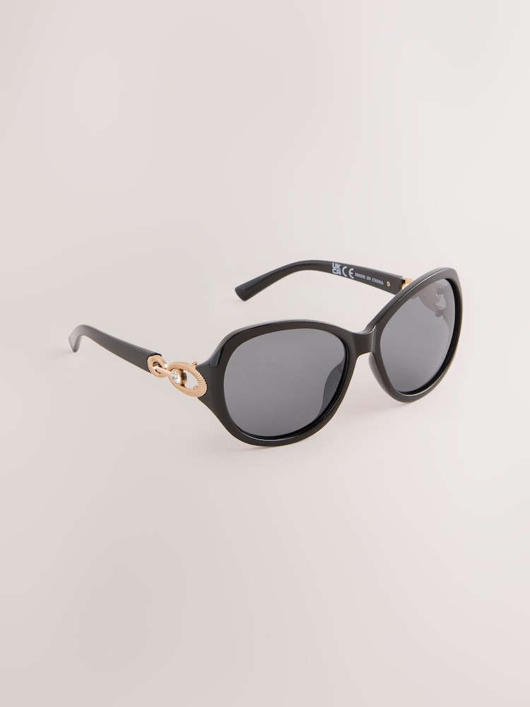 Black Wrap Around Sunglasses - Image 1 of 3 Black Wrap Around Sunglasses - Image 1 of 3