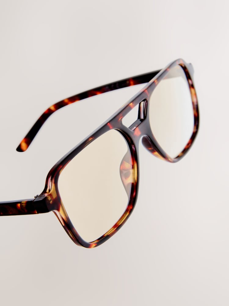 Carapaça de tartaruga marrom - Sunglassesquadrados - Imagem 3 de 3