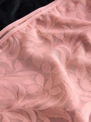 Black/Pink Lace Midi Knickers 2 Pack - Image 10 of 11