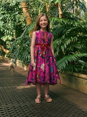 Hot Pink Floral Kew Collection Prom Dress (3-12yrs) - Image 1 of 3