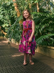 Hot Pink Floral Kew Collection Prom Dress (3-12yrs) - Image 2 of 3