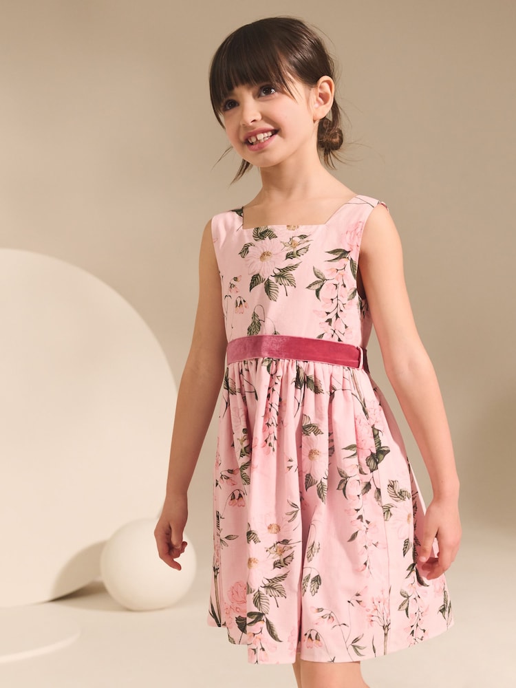 Estampado floral rosa - Vestido de graduación (3-12 años) - Imagen 1 de 9 Estampado floral rosa - Vestido de graduación (3-12 años) - Imagen 1 de 9