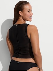 Victoria's Secret Black Mesh Cover Up Tank Top - Image 2 of 2