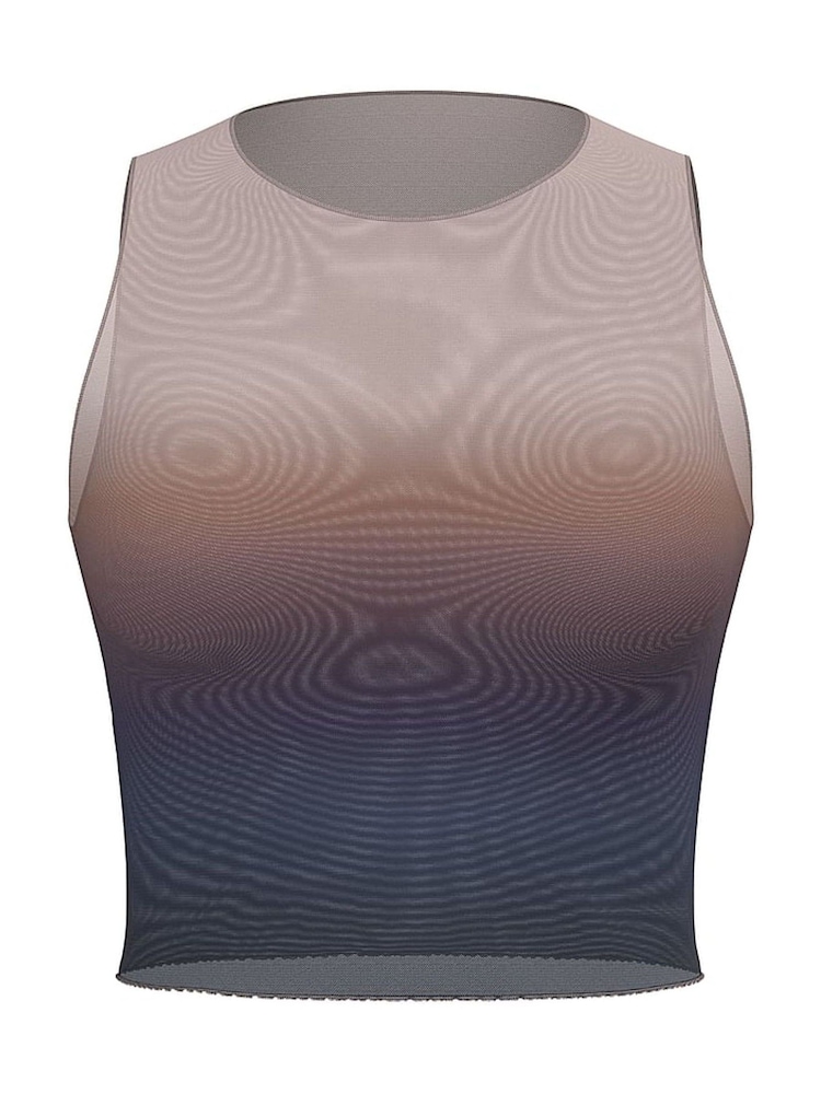 Victoria's Secret Blue Ombre Mesh Cover Up Tank Top - Image 3 of 3