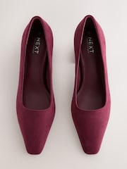 Berry Red Standard/Wide Fit Forever Comfort® Standard Chisel Toe Block Courts - Image 2 of 7