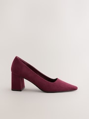 Berry Red Standard/Wide Fit Forever Comfort® Standard Chisel Toe Block Courts - Image 5 of 7