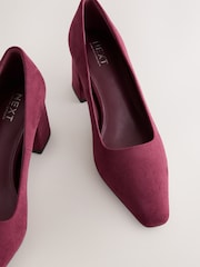 Berry Red Standard/Wide Fit Forever Comfort® Standard Chisel Toe Block Courts - Image 6 of 7