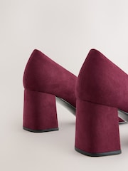 Berry Red Standard/Wide Fit Forever Comfort® Standard Chisel Toe Block Courts - Image 7 of 7