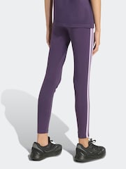 adidas Purple Essentials 3-Stripes Kids Leggings - Image 3 of 6