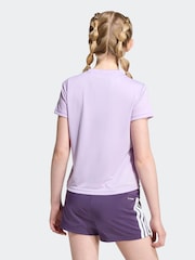 adidas Purple Regular Fit Essentials Logo Kids Training T-Shirt - Image 2 of 6