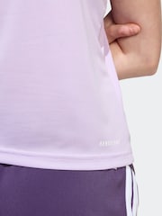 adidas Purple Regular Fit Essentials Logo Kids Training T-Shirt - Image 5 of 6