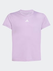 adidas Purple Regular Fit Essentials Logo Kids Training T-Shirt - Image 6 of 6