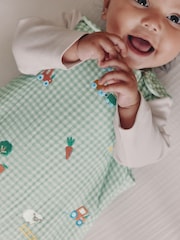 Gingham Embroidered Farm 2.5 TOG Sleeveless Sleep Bag - Image 2 of 16