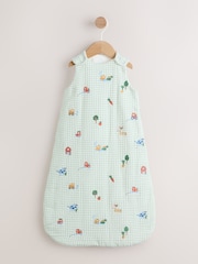 Gingham Embroidered Farm 2.5 TOG Sleeveless Sleep Bag - Image 6 of 16