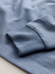 Mid Blue Regular Fit Long Sleeve Cosy T-Shirt (3-16yrs) - Image 3 of 4