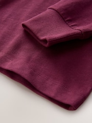 Berry Red Regular Fit Long Sleeve Cosy T-Shirt (3-16yrs) - Image 4 of 4