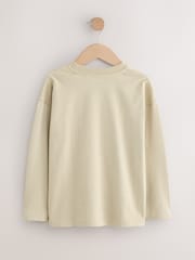 Stone Relaxed Fit Long Sleeve Cosy T-Shirt (3-16yrs) - Image 5 of 7