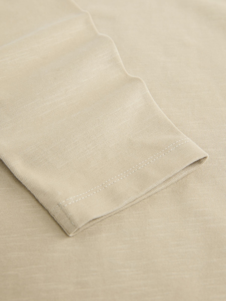 Stone Relaxed Fit Long Sleeve Cosy T-Shirt (3-16yrs) - Image 7 of 7