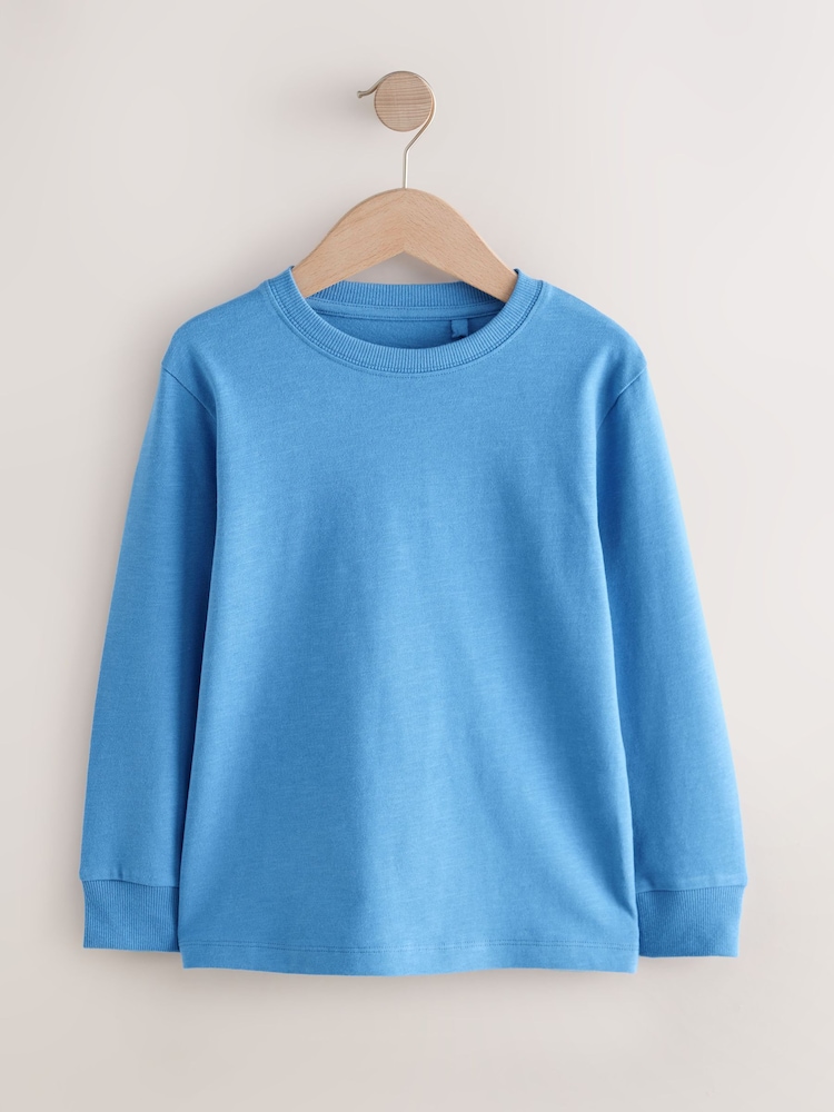 Pale Blue Regular Fit Long Sleeve Cosy T-Shirt (3-16yrs) - Image 1 of 4 Pale Blue Regular Fit Long Sleeve Cosy T-Shirt (3-16yrs) - Image 1 of 4