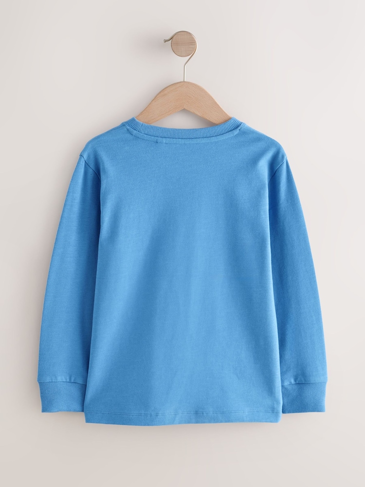 Pale Blue Regular Fit Long Sleeve Cosy T-Shirt (3-16yrs) - Image 2 of 4