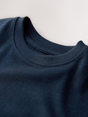 Navy Blue Relaxed Fit Long Sleeve Cosy T-Shirt (3-16yrs) - Image 7 of 8