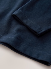 Navy Blue Relaxed Fit Long Sleeve Cosy T-Shirt (3-16yrs) - Image 8 of 8