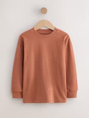 Rust Red Regular Fit Long Sleeve Cosy T-Shirt (3-16yrs) - Image 1 of 4