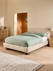 MADE.COM Clyde Abstract Natural Sand Jude Bed - Image 1 of 3