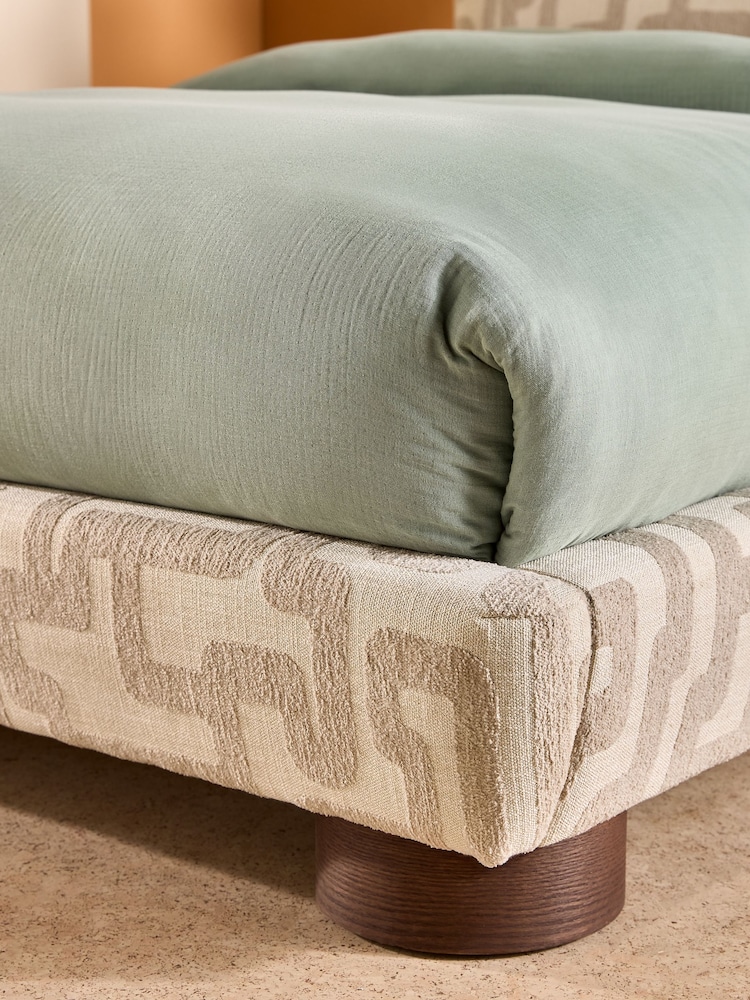 MADE.COM Clyde Abstract Natural Sand Jude Bed - Image 2 of 3